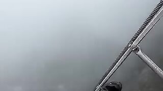 Wait till end to see how it looks to climb the highest vertical (80 degree incline) ladder in the world between two mountains above 5000ft in China.