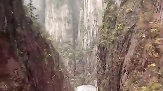 Wow…. One of the most beautiful canyon rides that I got to experience in China. The clouds just made the whole place feel truly out of this world.