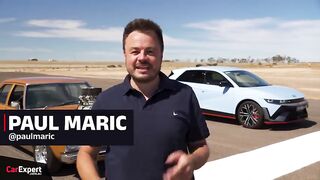 1800hp muscle car v 650hp HYUNDAI EV Drag Race： This was SO close