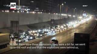 People flee Beirut suburbs after Israel strikes Lebanon.