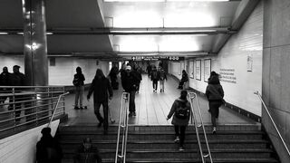 Travelon - black and white footage of train station | Trending HD Video