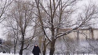 Woman Within - a woman winter hiking | Trending HD Video