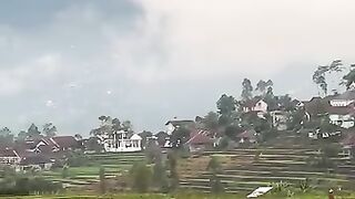 Such a beautiful natural view after heavy rain in the countryside in the afternoon ????????