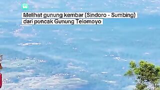 Menikmati gunung kembar (Sindoro & Sumbing) dari atas Gunung Telomoyo ????