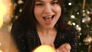 The Shy Snow Woman and the Cursed Ring - woman blowing gold confetti | Trending HD Video