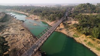 Travelpro - aerial view of lalakhal river bridge in sylhet | Trending HD Video