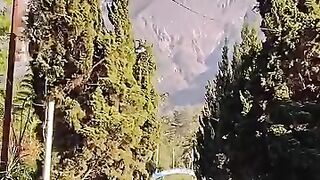 Pemandangan indah Gunung Merapi dari Obyek Wisata Deles Indah Area Hutan, Sidorejo, Kemalang, Klaten, Jawa Tengah