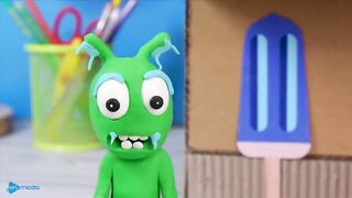 Making Four Colors Fruits Ice Cream | Pea Pea Wonderland - Cartoon For Kids
