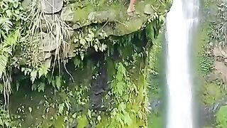 jump near the waterfall ????   #jump #waterfall #reelsfyp #reelsviral #funnyvideo