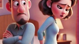 Husband vs Wife Ego Battle | 5AM Flight Gone Wrong! ???? | #shorts #ai #cartoon