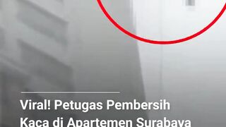 Detik-detik menegangkan saat hujan deras dan angin kencang menerjang Surabaya ????????