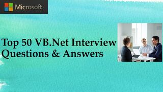 VB.NET Interview Questions & Answers ⚡ |  @AliAzizQualityEducation ​