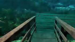 Our deck was submerged after heavy rain in the region, making the scenery even more beautiful ????????????