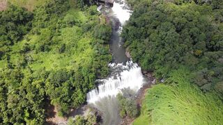 travelite - drone footage of a rapid river with series of waterfalls | Trending HD Video