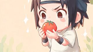 a-chibi-sasuke-is-about-to-enjoy-a-juicy-red-tomat