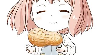 animate-anya-forger-eating-chibi-anya-holds-a-gian 2