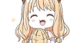 animate-anya-forger-eating-chibi-anya-holds-a-gian 3