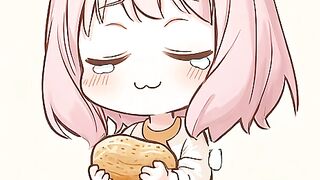 animate-anya-forger-eating-chibi-anya-holds-a-gian 4