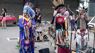 Indios na Av Paulista Sao Paulo Brasil