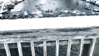Winter solstice - serene snowy river during winter season | Trending HD Video