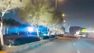 Middle East KSA night drive