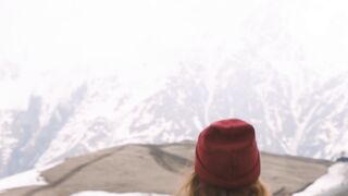 Winterhalter - person walking on road and snow | Trending HD Video
