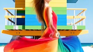 Rainbow Lifeguard Couture