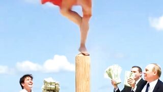Trump Dancing in Red Dress on Pole #Shortreels #trump #putin #funny #memes #comedy