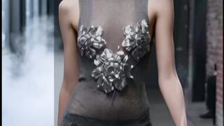 Cyber Goddess Metallic Florals Meet Industrial Edge ???????? NYFW 2026