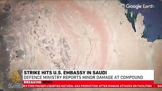 Saudi say two drones hit US Embassy in Riyadh, causing a small fire and minor damage.mp4