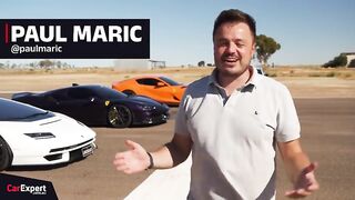 RARE $5m Lamborghini vs insane V8 Ferrari &…Hyundai EV drag race