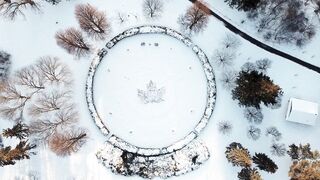 The Shy Snow Woman and the Cursed Ring - drone view of a snow covered ground | Trending HD Vide