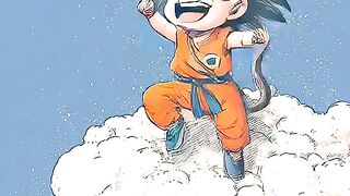 chibi-goku-is-fast-asleep-on-a-small-floating-clou 3