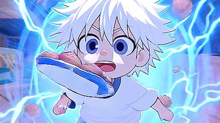 chibi-killua-eating-choco-robo-balls-getting-a-sug 2