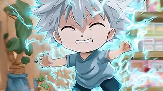 chibi-killua-eating-choco-robo-balls-getting-a-sug 4