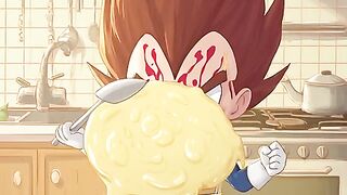 chibi-vegeta-is-trying-to-flip-a-pancake-using-a-t