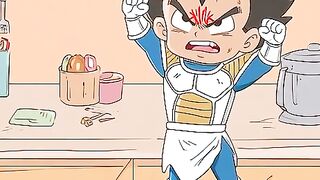 chibi-vegeta-is-trying-to-flip-a-pancake-using-a-t 2