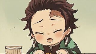 chibi-tanjiros-nose-wiggling-intensely-as-he-track