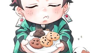chibi-tanjiros-nose-wiggling-intensely-as-he-track 3