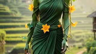 Beautiful vegetable queen talk for health