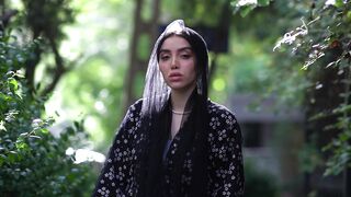 The Shy Snow Woman and the Cursed Ring - elegant woman in nature wearing floral hijab | Trendin