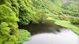 Into the waterfall ????