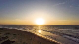 Travel Backpack - drone video of a sunset at the beach in la guajira colombia | Trending HD Vid
