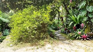 The shade of the trees and this quiet path—just as sweet as your love. Lots of afternoon lov