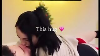 Hug and lip kiss