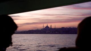 Travelon - enchanting istanbul sunset from a ferry | Trending HD Video