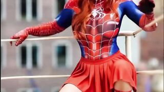 ????️ "MULHER-ARANHA ESCALA EDIFÍCIO EM CENA ÉPICA – VERSÃO COM SAIA SURPREENDE!" ????