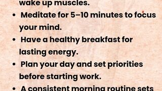 Simple Morning Routine for a Productive Day #morningroutine #health #wellness #productivity