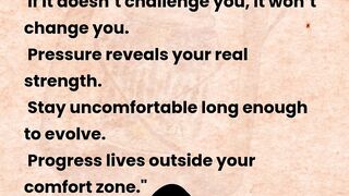 Comfort Is The Enemy of Progress ???? #mindset #growth #discipline #shorts