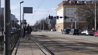 Funnyfuzzy - busy urban street with tram in daylight | Trending HD Video